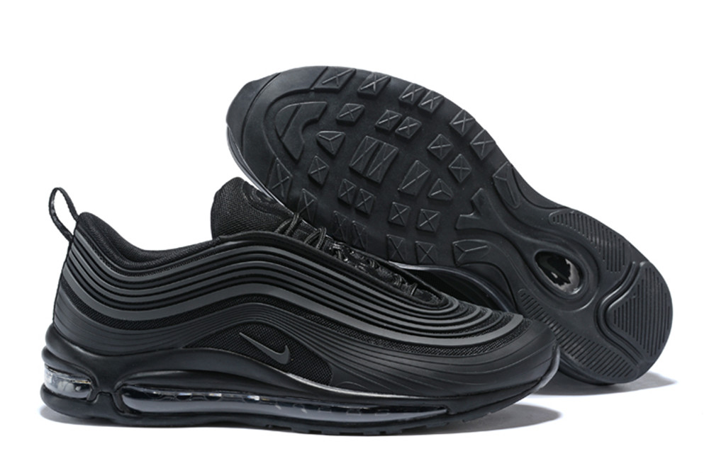 Nike Air Max 97 Ultra '17 Pure Platinum All Black Shoes - Click Image to Close